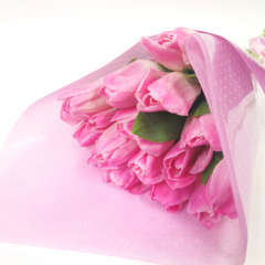 Букет розовых тюльпанов 17 шт
