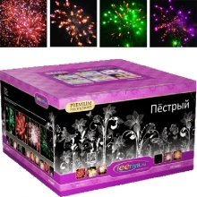 Фейерверк 100 залпов Пестрый Фейерверк 100 залпов Пестрый